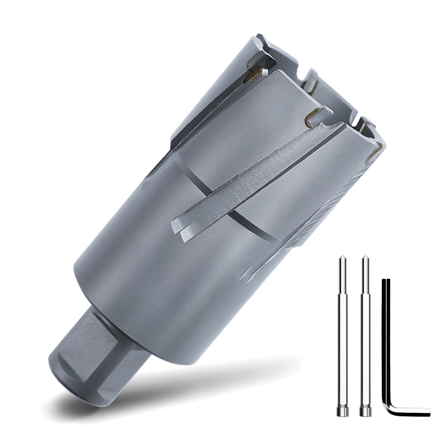 3" x 1-3/8" Annular Cutter with Weldon Shank,75mm Carbide Tip Annular Drill Bit for Stainless Steel, Iron (1-3/8" Depth, 3" (75mm) Diameter)
