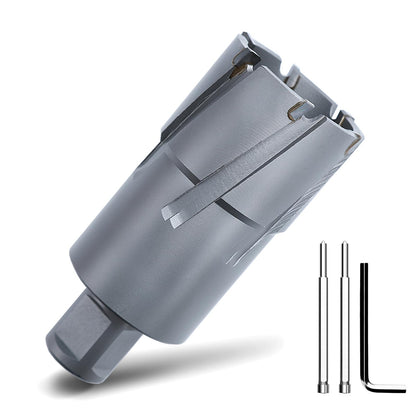 3" x 1-3/8" Hohlbohrer mit Weldon-Schaft, 75mm Hartmetall-Hohlbohrer für Edelstahl, Eisen (1-3/8" Schnitttiefe, 3" (75mm) Durchmesser)