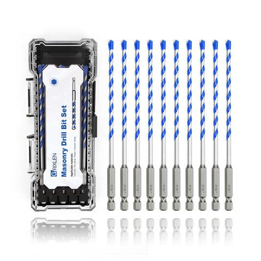 5 Pack 5/32" Masonry Drill Bit Set,Concrete Drill Bit Set,Concrete Drill Bits for Concrete, Tile,Brick, Cement,Glass (Hex Shank, 5/32 inch（ 5 Pack ）)