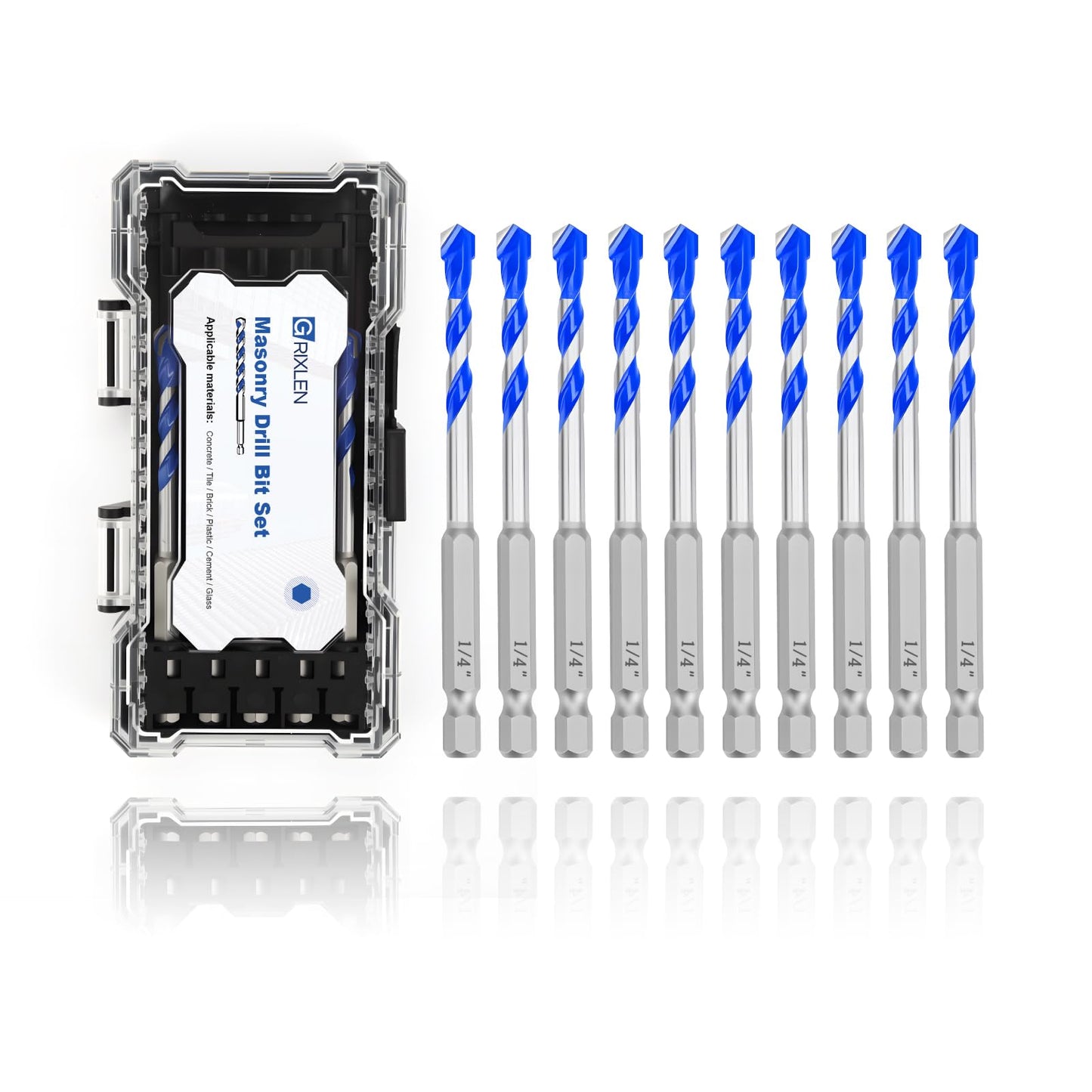 5 Pack 5/32" Masonry Drill Bit Set,Concrete Drill Bit Set,Concrete Drill Bits for Concrete, Tile,Brick, Cement,Glass (Hex Shank, 5/32 inch（ 5 Pack ）)