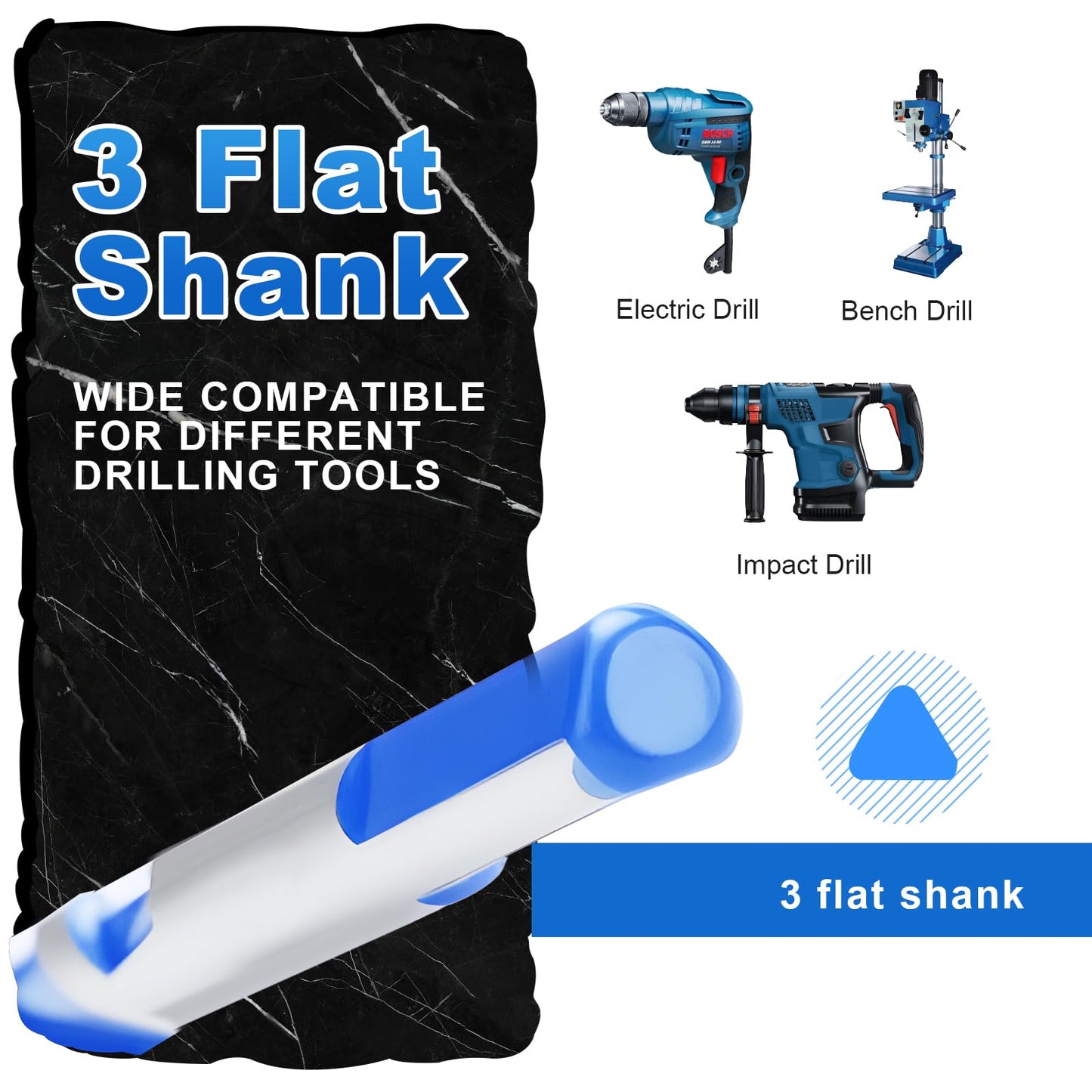 5 Pack 5/32" Masonry Drill Bit Set,Concrete Drill Bit Set,Concrete Drill Bits for Concrete, Tile,Brick, Cement,Glass (Hex Shank, 5/32 inch（ 5 Pack ）)