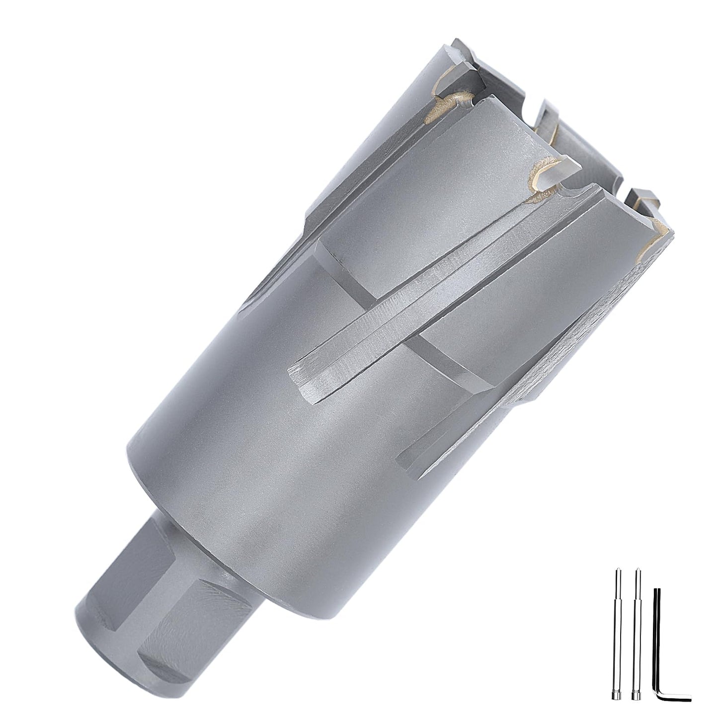 3" x 1-3/8" Annular Cutter with Weldon Shank,75mm Carbide Tip Annular Drill Bit for Stainless Steel, Iron (1-3/8" Depth, 3" (75mm) Diameter)