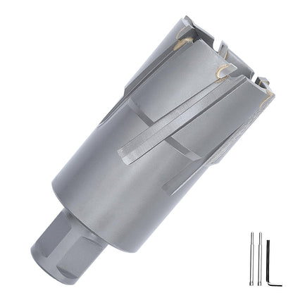 3" x 1-3/8" Hohlbohrer mit Weldon-Schaft, 75mm Hartmetall-Hohlbohrer für Edelstahl, Eisen (1-3/8" Schnitttiefe, 3" (75mm) Durchmesser)