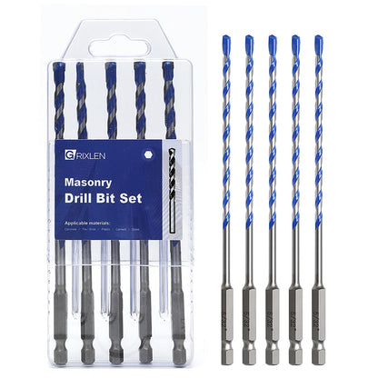 5er-Pack 3,2 mm Mauerwerksbohrer-Set, Betonbohrer-Set mit Sechskantschaft, Hartmetallbohrer für Beton, Zement, Fliesen, Ziegel, Kunststoff und Keramik (3,2 mm (5 Stück))