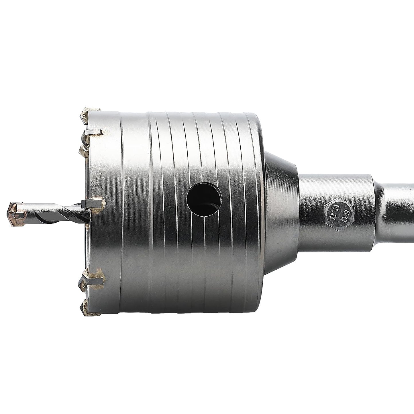 3 inch / 75mm Concrete Hole Saw with SDS Plus Shank Connecting Rod, 6.3mm Tungsten Carbide Tip for Concrete Cement Brick Wall