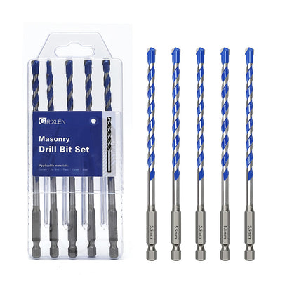 5er-Pack 3,2 mm Mauerwerksbohrer-Set, Betonbohrer-Set mit Sechskantschaft, Hartmetallbohrer für Beton, Zement, Fliesen, Ziegel, Kunststoff und Keramik (3,2 mm (5 Stück))