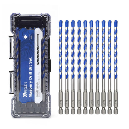 5er-Pack 3,2 mm Mauerwerksbohrer-Set, Betonbohrer-Set mit Sechskantschaft, Hartmetallbohrer für Beton, Zement, Fliesen, Ziegel, Kunststoff und Keramik (3,2 mm (5 Stück))