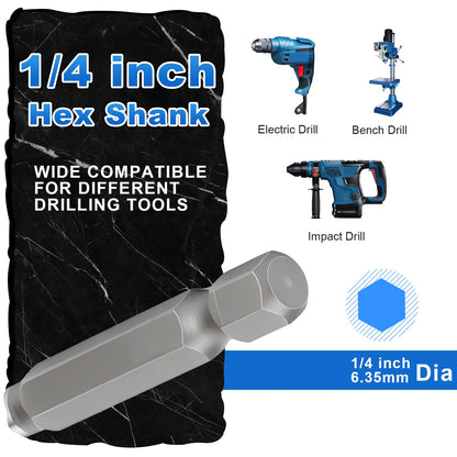 5er-Pack 5/32" Mauerbohrer-Set, Betonbohrer-Set, Betonbohrer für Beton, Fliesen, Ziegel, Zement, Glas (Sechskantschaft, 5/32 Zoll (5er-Pack))