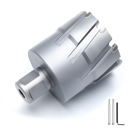 3" x 1-3/8" Hohlbohrer mit Weldon-Schaft, 75mm Hartmetall-Hohlbohrer für Edelstahl, Eisen (1-3/8" Schnitttiefe, 3" (75mm) Durchmesser)