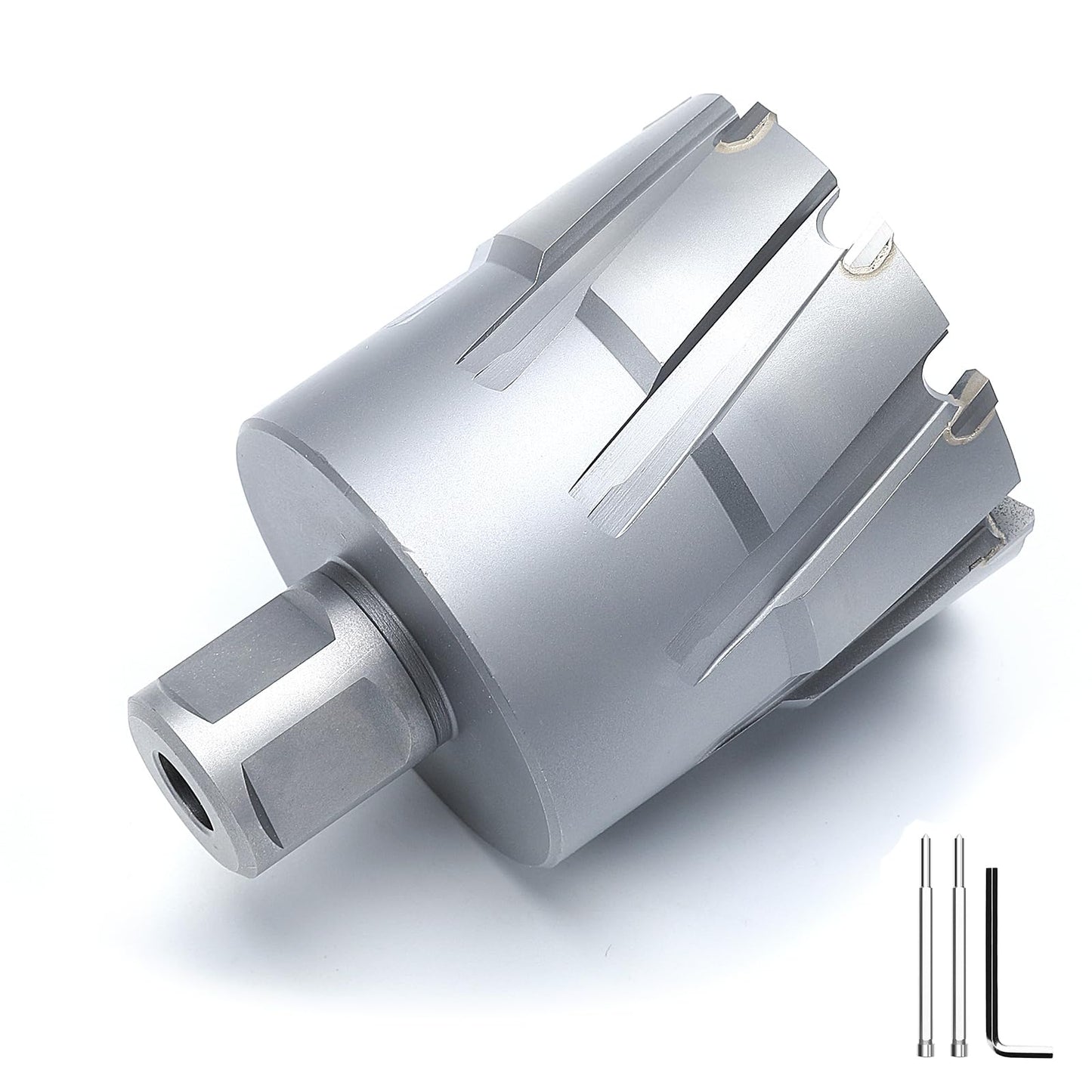 3" x 1-3/8" Annular Cutter with Weldon Shank,75mm Carbide Tip Annular Drill Bit for Stainless Steel, Iron (1-3/8" Depth, 3" (75mm) Diameter)