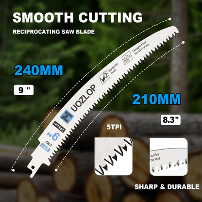 Holz-Astsägeblätter, japanische Zähne Säbelsägeblatt 5TPI zum Baumschnitt, Holzschnitt mit Aufbewahrungsbox (3 Stück, 1x 12 Zoll + 1x 15 Zoll + 1x 16,5 Zoll)