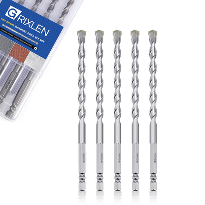 3er-Pack 1/4"(6mm) Sechskantschaft Hammerbohrer Steinbohrer, 110mm Länge Steinbohrer für Beton, Zement, Ziegel, Stein (3 Stück, 1/4" x 4.3" (6x110mm))