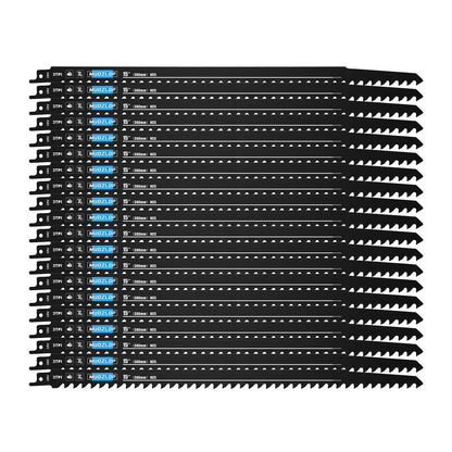 5er-Pack 9-Zoll-Säbelsägeblätter-Set, 6TPI-Sägeblätter aus Kohlenstoffstahl, Holzsägeblätter mit Organizer-Box (5, 6TPI/9 Zoll)