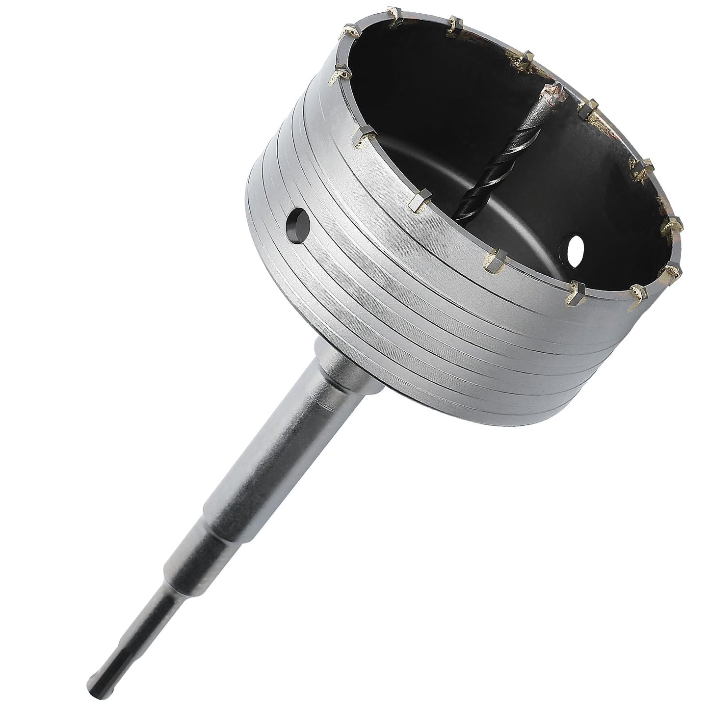 3 inch / 75mm Concrete Hole Saw with SDS Plus Shank Connecting Rod, 6.3mm Tungsten Carbide Tip for Concrete Cement Brick Wall