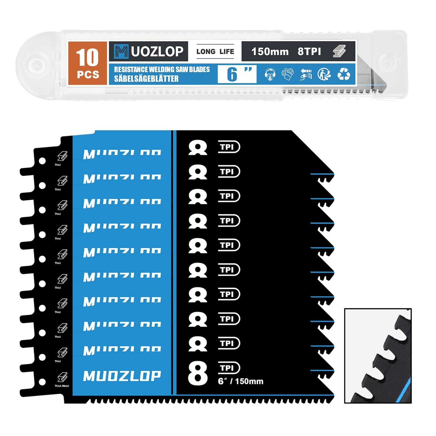 2 Pack 12 inch Reciprocating Saw Blades Set，3 TPI High Carbon Saw Blades for Wood Cutting ，Saw Blades with Organizer Case (2, 3T/12inch)