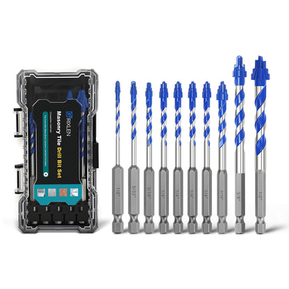 5er-Pack 3/16 Zoll Fliesenbohrer, Sechskantschaft-Stufenbohrer für Fliesen, Beton, Porzellan, Ziegel, Glas, Zement, 15,2 cm Länge