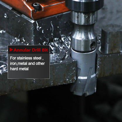 3" x 1-3/8" Hohlbohrer mit Weldon-Schaft, 75mm Hartmetall-Hohlbohrer für Edelstahl, Eisen (1-3/8" Schnitttiefe, 3" (75mm) Durchmesser)