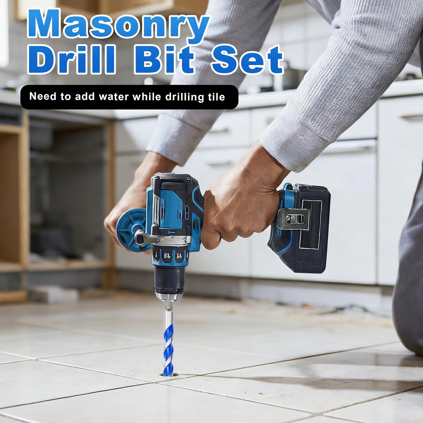 5 Pack 5/32" Masonry Drill Bit Set,Concrete Drill Bit Set,Concrete Drill Bits for Concrete, Tile,Brick, Cement,Glass (Hex Shank, 5/32 inch（ 5 Pack ）)