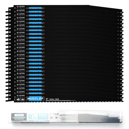5er-Pack 9-Zoll-Säbelsägeblätter-Set, 6TPI-Sägeblätter aus Kohlenstoffstahl, Holzsägeblätter mit Organizer-Box (5, 6TPI/9 Zoll)