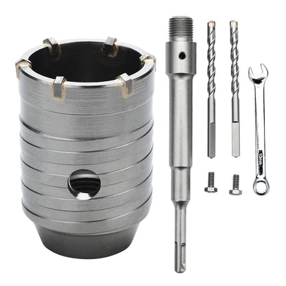 3 Zoll / 75mm Betonlochbohrer mit SDS Plus Aufnahmeschaft, 6.3mm Hartmetallspitze für Beton Zement Mauerwerk