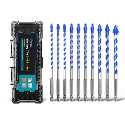 5er-Pack 3/16 Zoll Fliesenbohrer, Sechskantschaft-Stufenbohrer für Fliesen, Beton, Porzellan, Ziegel, Glas, Zement, 15,2 cm Länge