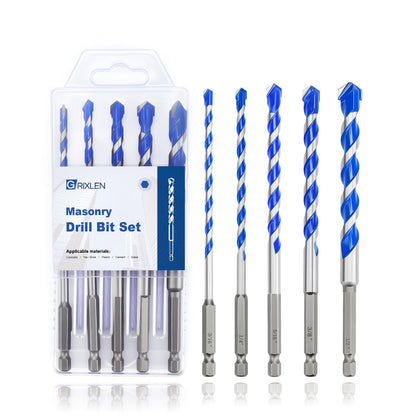 5er-Pack 5/32" Mauerbohrer-Set, Betonbohrer-Set, Betonbohrer für Beton, Fliesen, Ziegel, Zement, Glas (Sechskantschaft, 5/32 Zoll (5er-Pack))