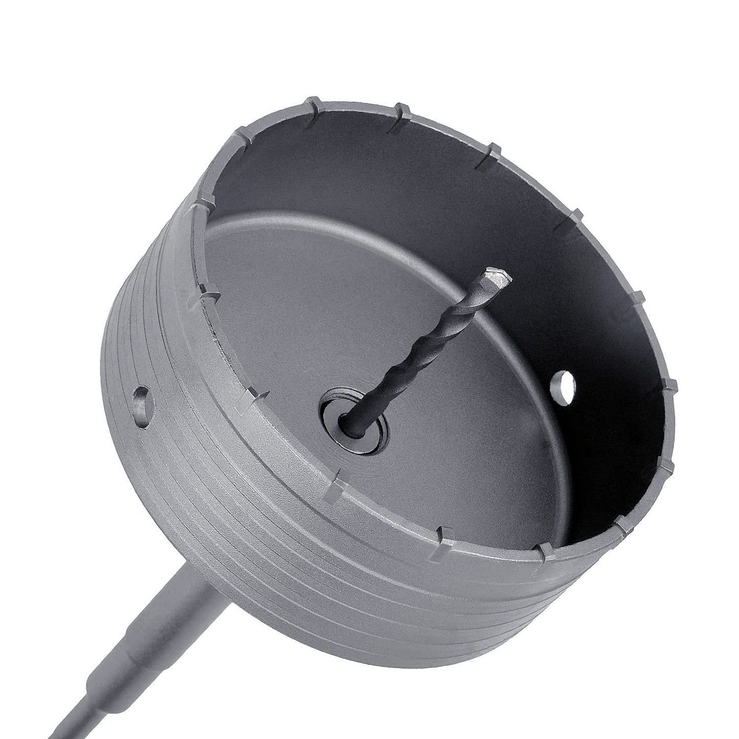 4 inch / 102mm Concrete Hole Saw with 220mm SDS Plus Shank Connecting Rod,GUICGOC Tungsten Carbide Teeth Cement Hole Saw for Cement Brick Concrete Stone Wall (4 inch / 102mm)