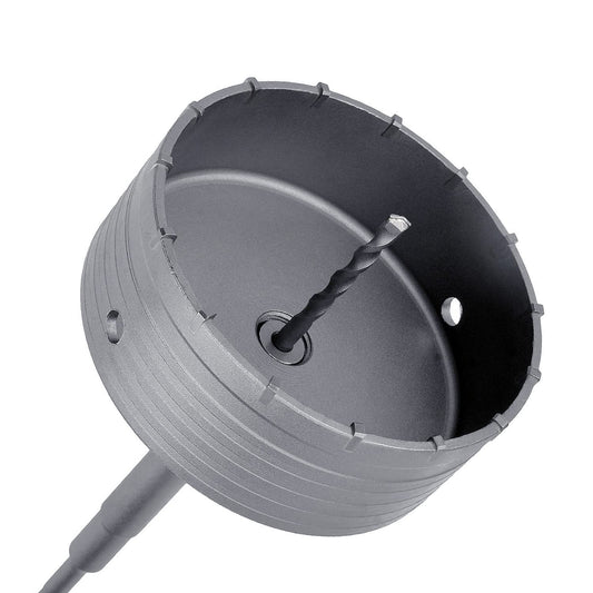 4 inch / 102mm Concrete Hole Saw with 220mm SDS Plus Shank Connecting Rod,GUICGOC Tungsten Carbide Teeth Cement Hole Saw for Cement Brick Concrete Stone Wall (4 inch / 102mm)