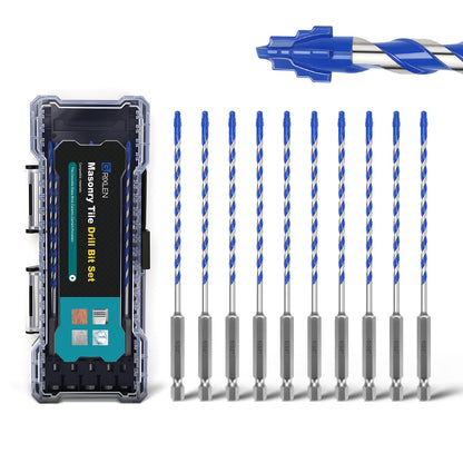 5er-Pack 3/16 Zoll Fliesenbohrer, Sechskantschaft-Stufenbohrer für Fliesen, Beton, Porzellan, Ziegel, Glas, Zement, 15,2 cm Länge