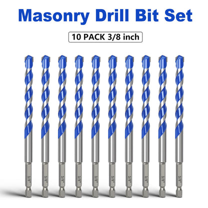 5er-Pack 3,2 mm Mauerwerksbohrer-Set, Betonbohrer-Set mit Sechskantschaft, Hartmetallbohrer für Beton, Zement, Fliesen, Ziegel, Kunststoff und Keramik (3,2 mm (5 Stück))