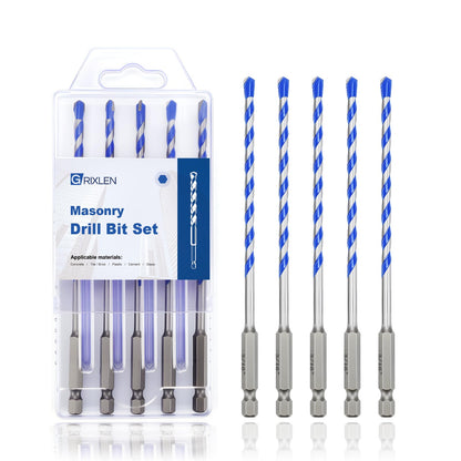 5er-Pack 5/32" Mauerbohrer-Set, Betonbohrer-Set, Betonbohrer für Beton, Fliesen, Ziegel, Zement, Glas (Sechskantschaft, 5/32 Zoll (5er-Pack))