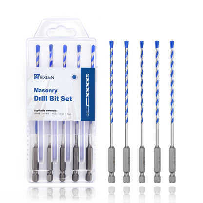 5er-Pack 5/32" Mauerbohrer-Set, Betonbohrer-Set, Betonbohrer für Beton, Fliesen, Ziegel, Zement, Glas (Sechskantschaft, 5/32 Zoll (5er-Pack))