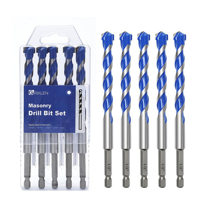 5er-Pack 3,2 mm Mauerwerksbohrer-Set, Betonbohrer-Set mit Sechskantschaft, Hartmetallbohrer für Beton, Zement, Fliesen, Ziegel, Kunststoff und Keramik (3,2 mm (5 Stück))
