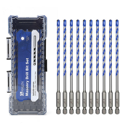 5er-Pack 3,2 mm Mauerwerksbohrer-Set, Betonbohrer-Set mit Sechskantschaft, Hartmetallbohrer für Beton, Zement, Fliesen, Ziegel, Kunststoff und Keramik (3,2 mm (5 Stück))