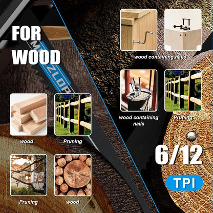 32er-Pack Säbelsägeblätter-Set, Sägeblätter mit hohem Kohlenstoffgehalt, Metall- und Holzsägeblätter mit Organizer-Koffer (32er-Pack)