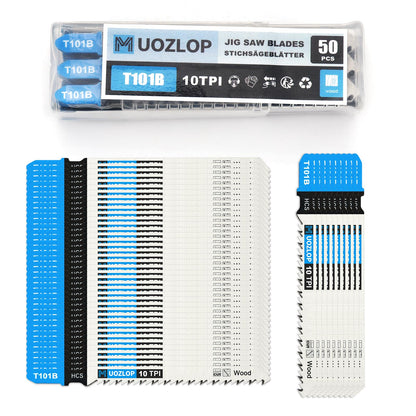 MUOZLOP 20tlg. Stichsägeblätter, 21TPI Stichsägeblätter mit Aufbewahrungsbox, T-Schaft Stichsägeblätter zum Metallschneiden (20tlg. T118A)