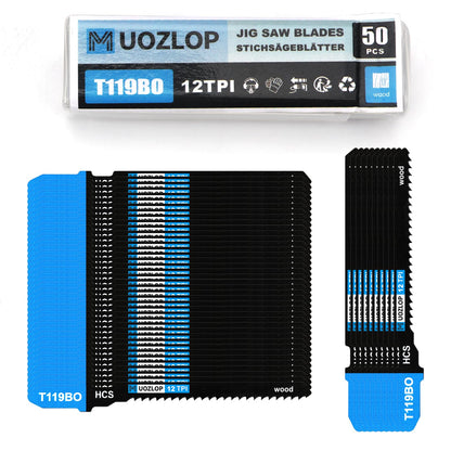MUOZLOP 20tlg. Stichsägeblätter, 21TPI Stichsägeblätter mit Aufbewahrungsbox, T-Schaft Stichsägeblätter zum Metallschneiden (20tlg. T118A)