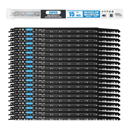 5er-Pack 9-Zoll-Säbelsägeblätter-Set, 6TPI-Sägeblätter aus Kohlenstoffstahl, Holzsägeblätter mit Organizer-Box (5, 6TPI/9 Zoll)