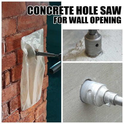 3 Zoll / 75mm Betonlochbohrer mit SDS Plus Aufnahmeschaft, 6.3mm Hartmetallspitze für Beton Zement Mauerwerk