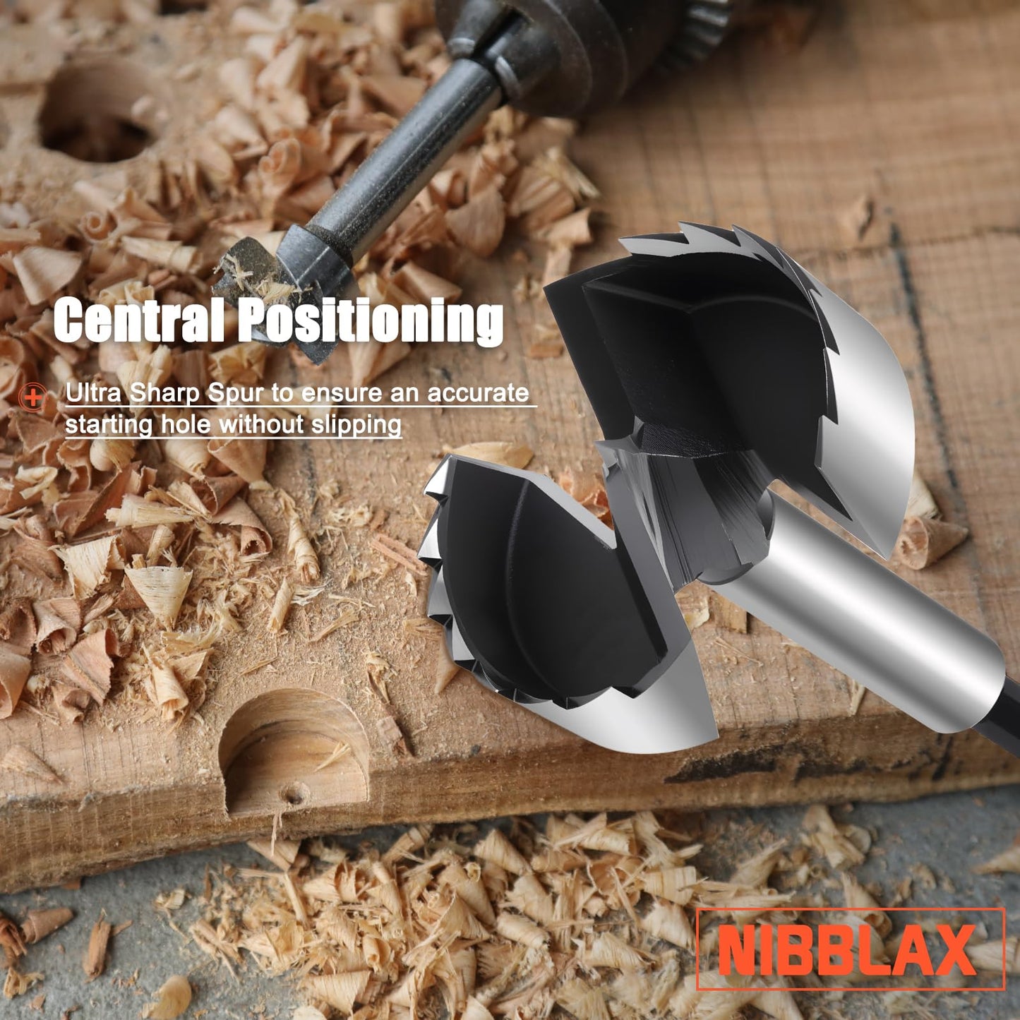 2-1/4" Forstner Bit for Wood, 2-1/4 Inch (Dia.) Wood Drill Bit Forstner Bits for Woodworking, Hex Shank