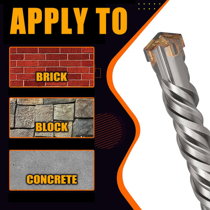 3/8 Zoll x 10-1/4 Zoll SDS Plus Bohrhammer-Bit, Betonbohrer für Beton, Ziegel, Zement und Stein, 10-1/4 Zoll Länge (3/8 Zoll x 10-1/4 Zoll)