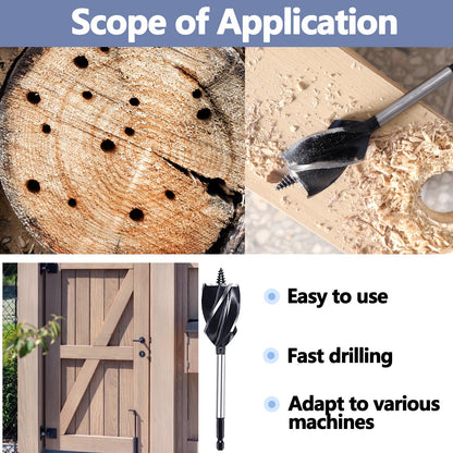 2 Stück 4/5 Zoll x 6-1/2 Zoll Holzbohrer, 1/4 Zoll Sechskantschaft Schlangenbohrer für Hartholz, Weichholz, Sperrholz und Kunststoff (4/5 Zoll x 6-1/2 Zoll) GRIXLEN