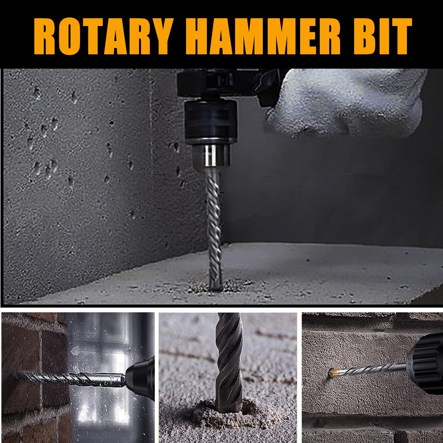 5/8 inch X 14.2 inch SDS Plus Rotary Hammer Drill Bit, Concrete Drill Bit for Concrete, Brick, Cement and Stone,14.2 inch Length (14.2" Length, 5/8" Diameter)
