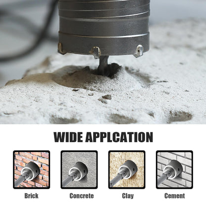 3 Zoll / 75mm Betonlochbohrer mit SDS Plus Aufnahmeschaft, 6.3mm Hartmetallspitze für Beton Zement Mauerwerk