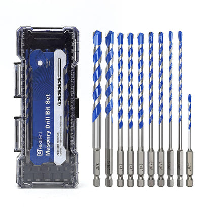 5er-Pack 3,2 mm Mauerwerksbohrer-Set, Betonbohrer-Set mit Sechskantschaft, Hartmetallbohrer für Beton, Zement, Fliesen, Ziegel, Kunststoff und Keramik (3,2 mm (5 Stück))